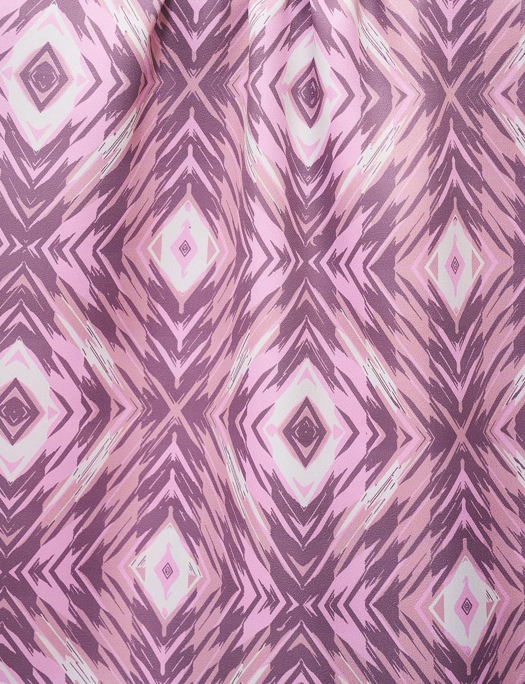 Abstract Pattern Scarf Plum