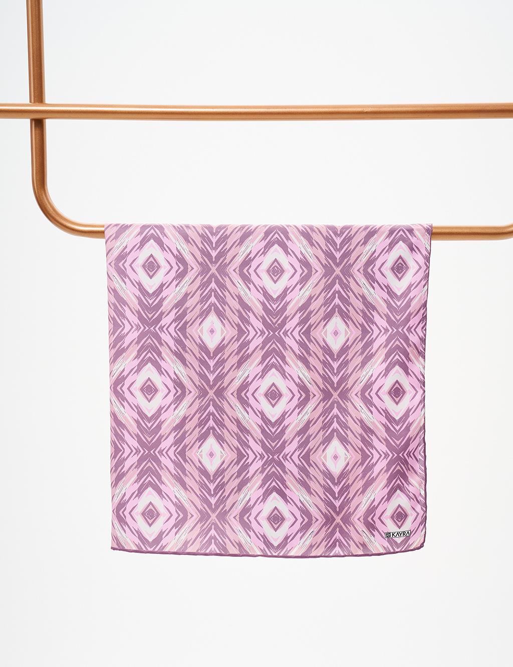 Abstract Pattern Scarf Plum