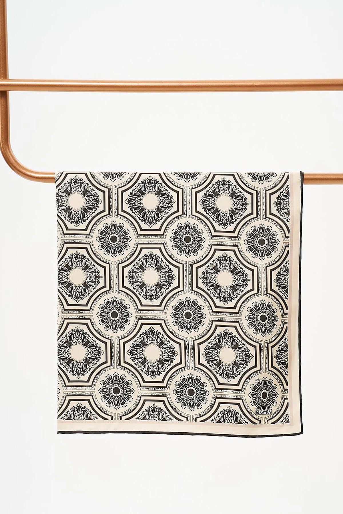 Geometric Pattern Scarf Beige