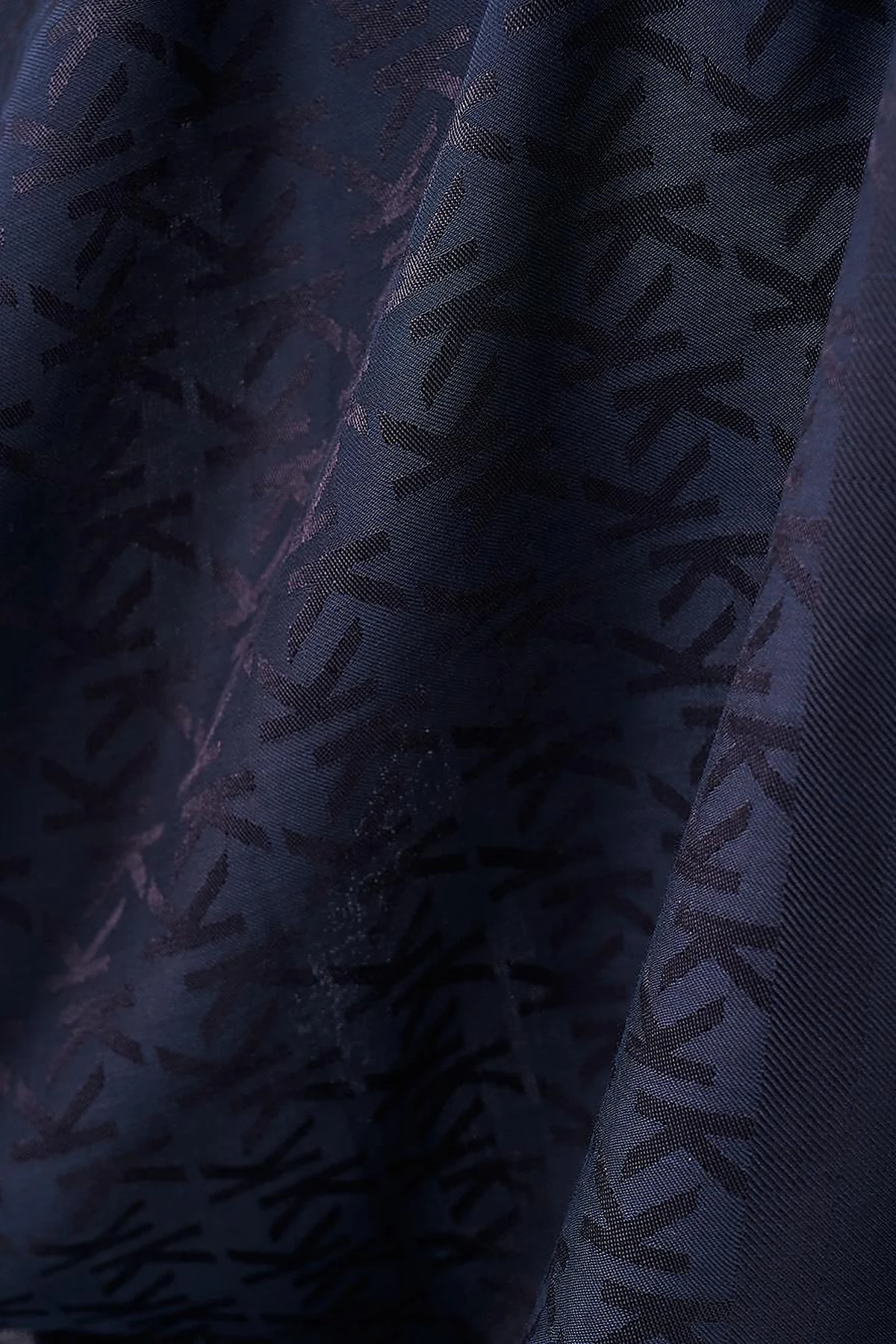 Logo Woven Scarf Navy Blue
