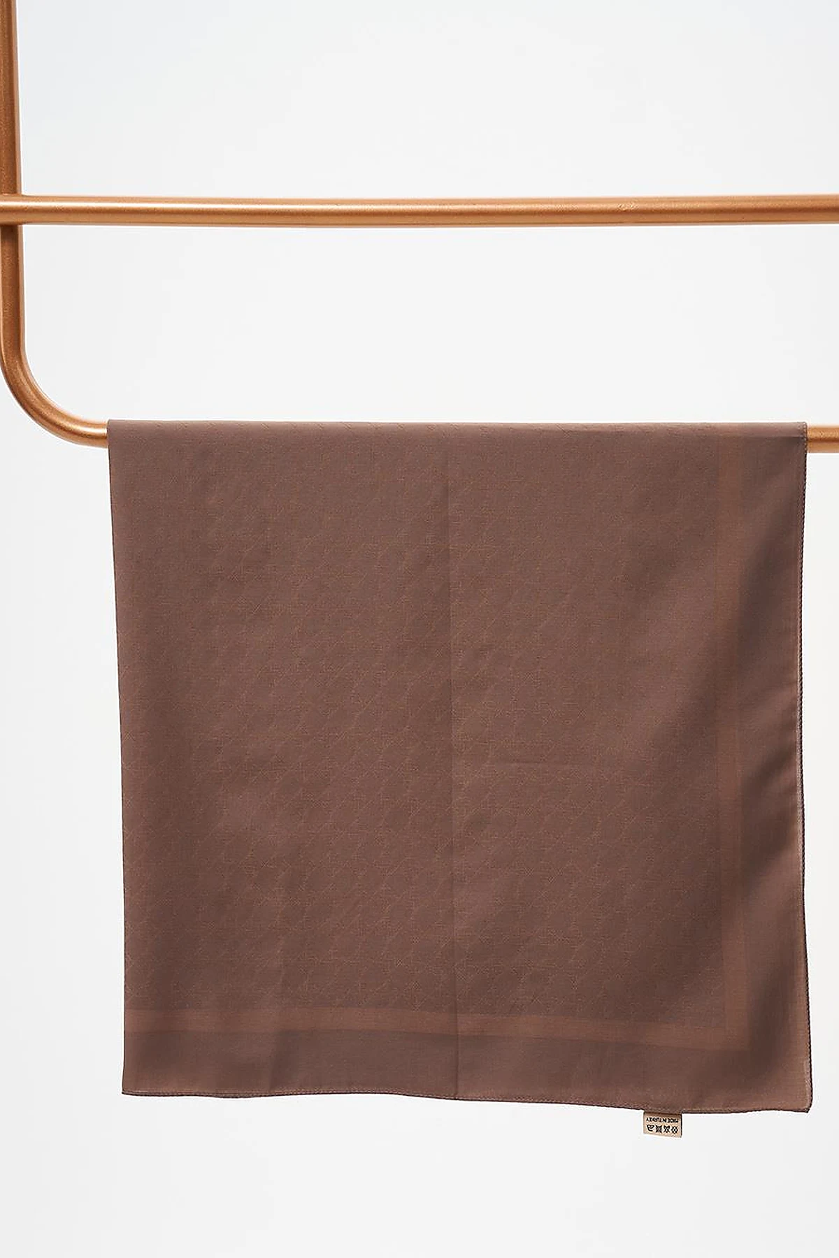 Cotton Monogram Scarf Coffee
