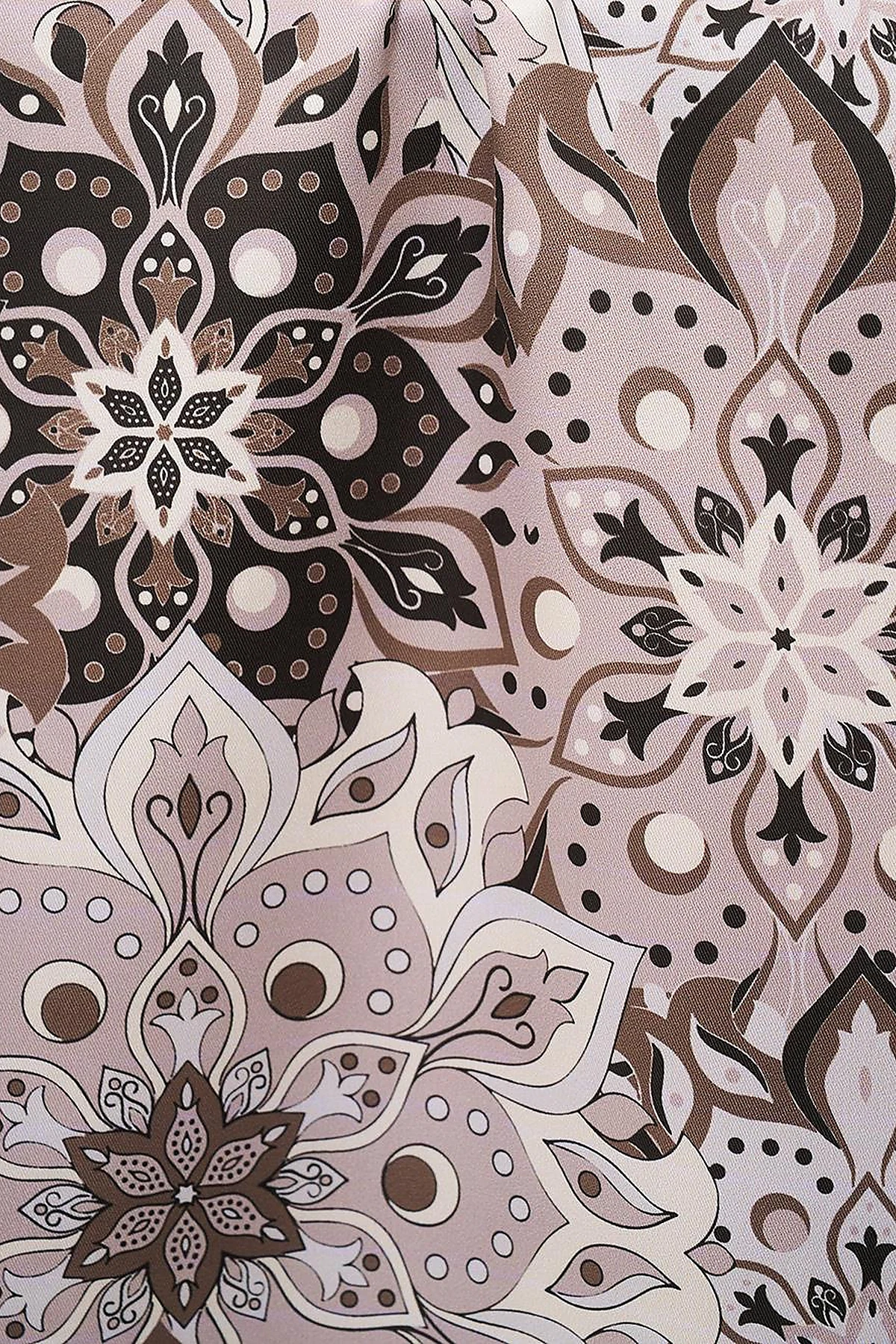 Flower Pattern Scarf Khaki