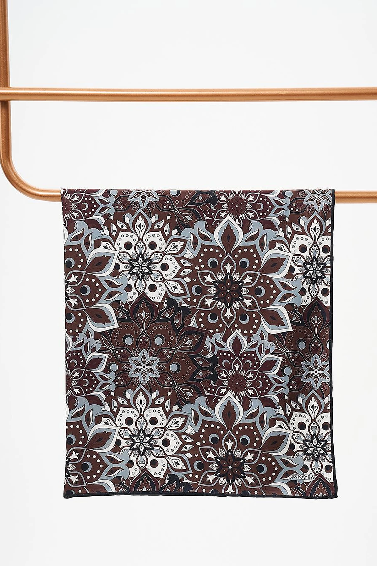 Flower Pattern Scarf Coffee
