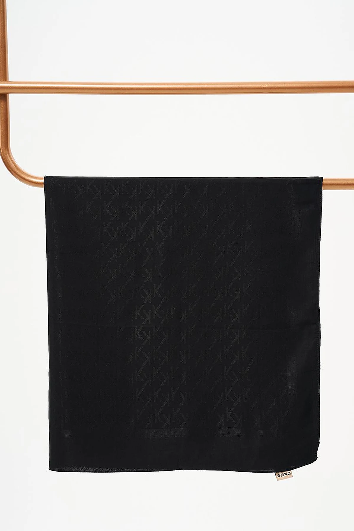Logo Woven Scarf Black