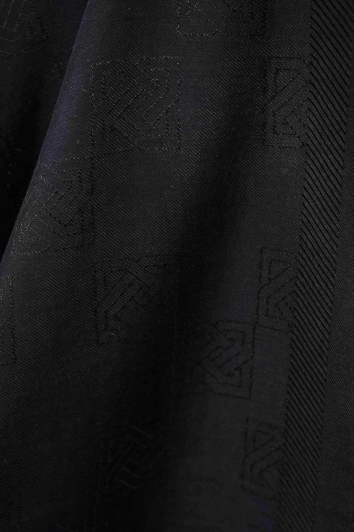 Patterned Woven Scarf Black