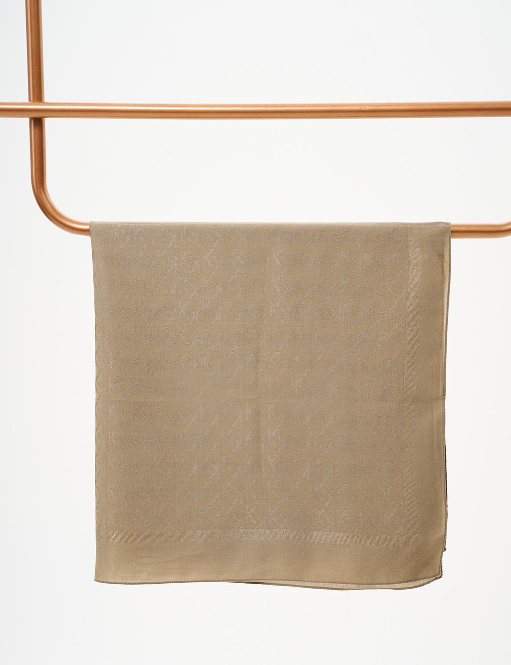 Logo Woven Scarf Khaki