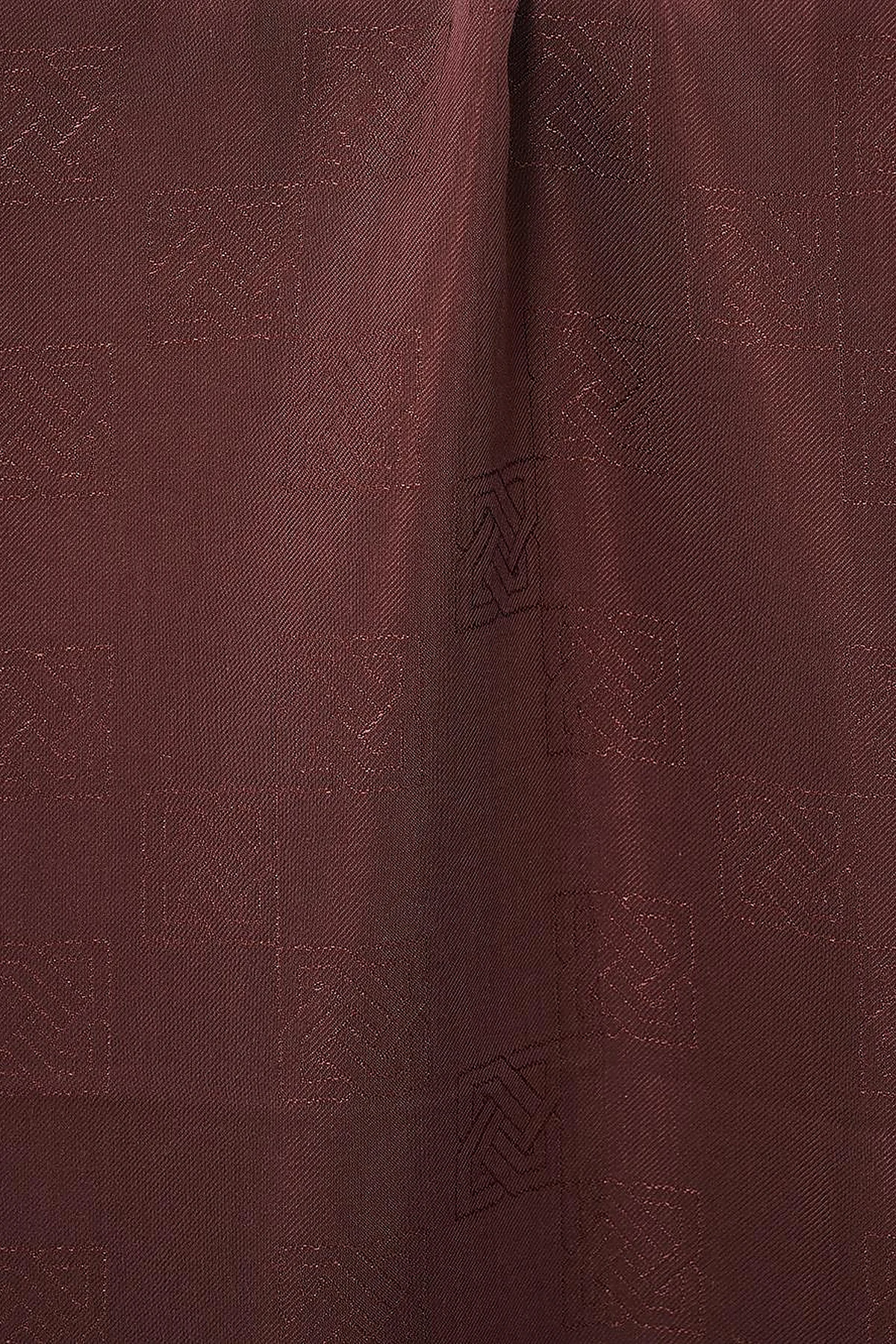 Patterned Woven Scarf Bronze Brown