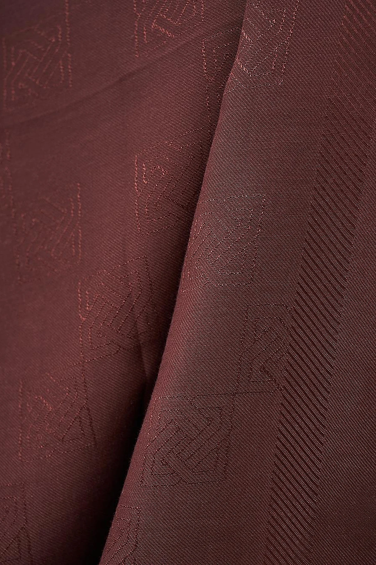 Patterned Woven Scarf Bronze Brown