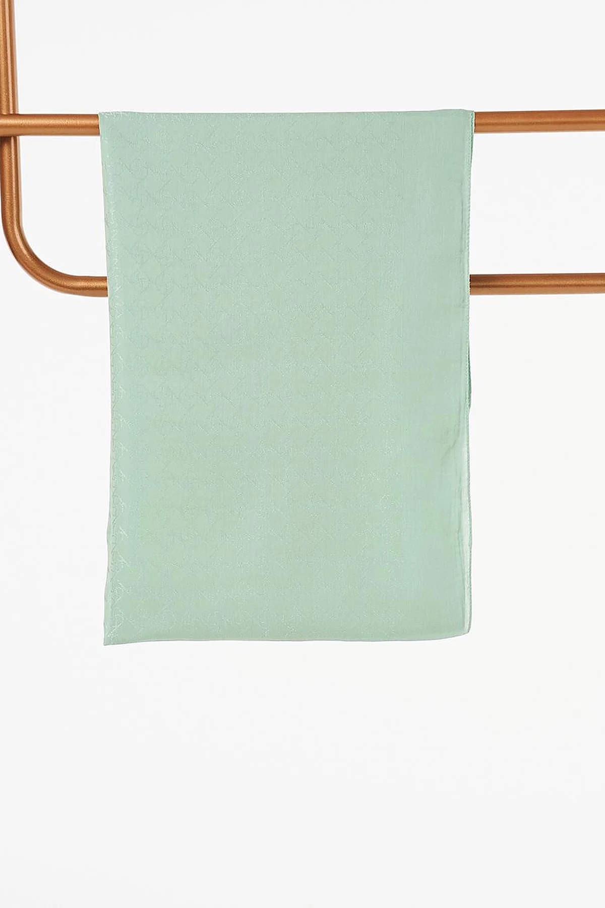 Cotton Blend Natural Shawl Mint