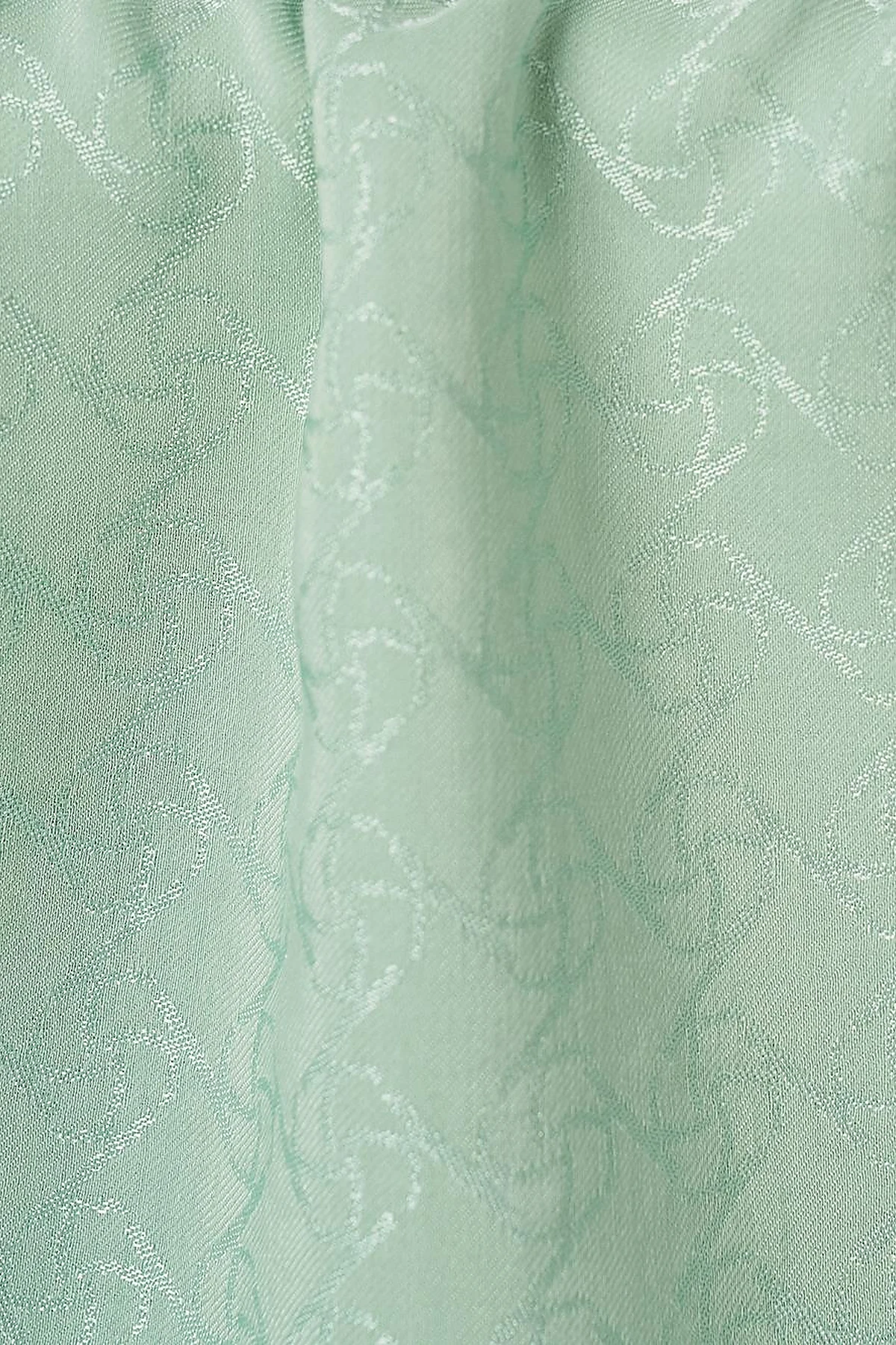Cotton Blend Natural Shawl Mint