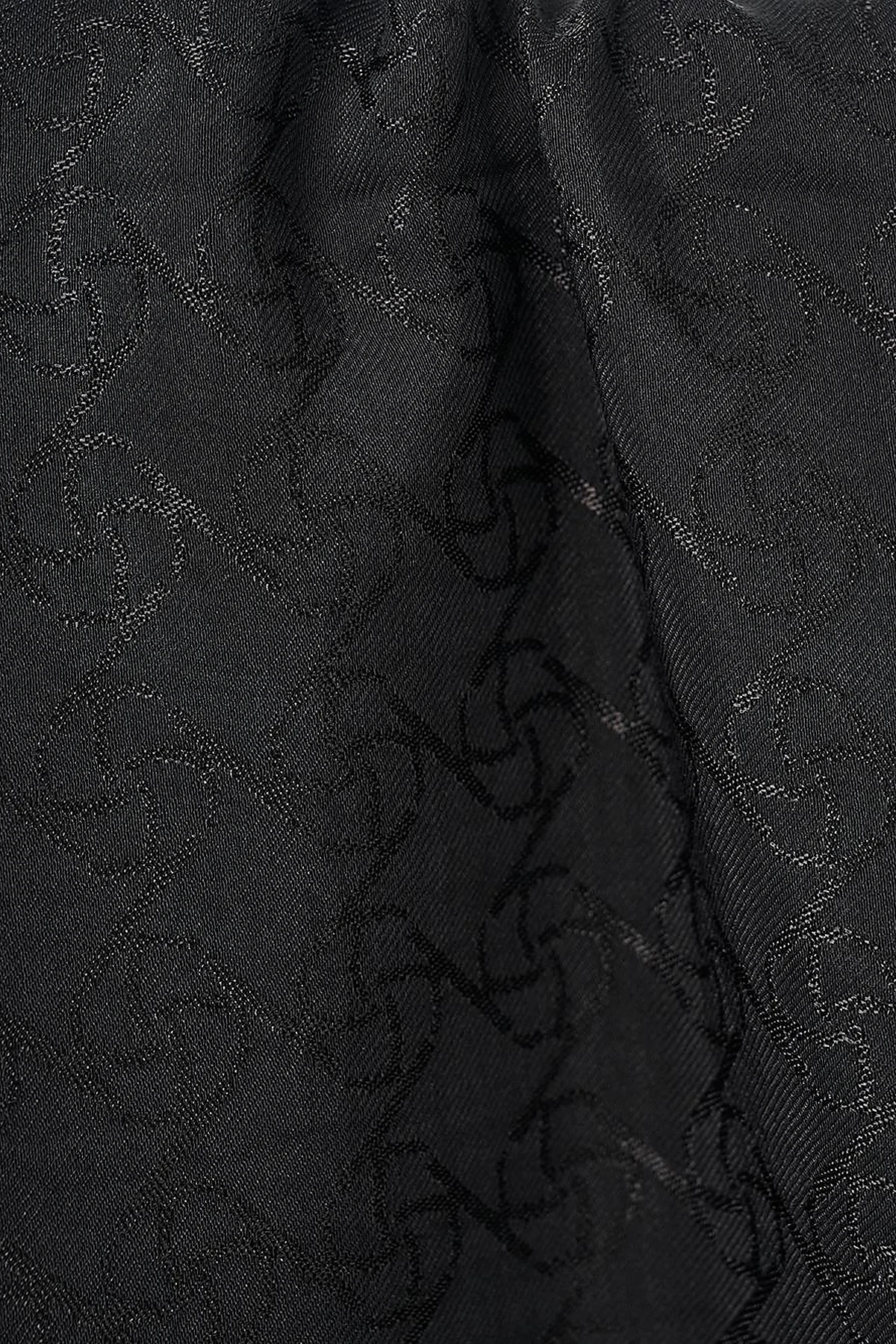 Cotton Blend Natural Shawl Black