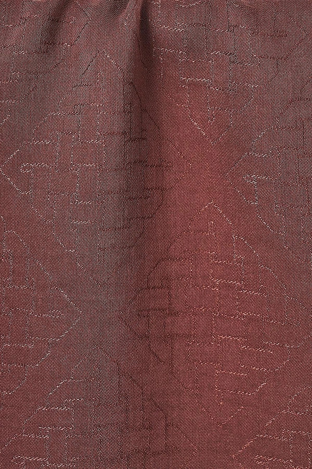 Geometrik Desenli Lyocell Şal Bronze Brown 