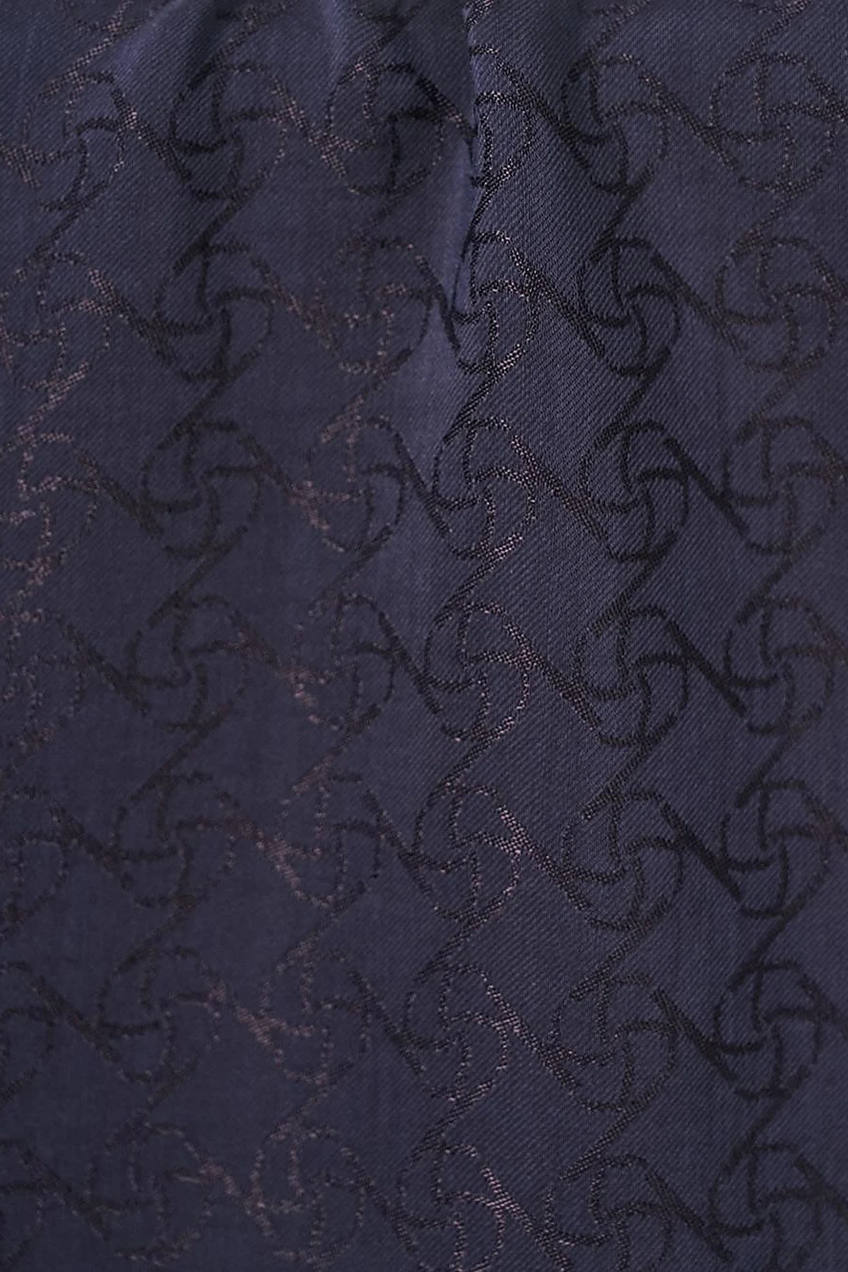 Cotton Blend Natural Shawl Navy Blue