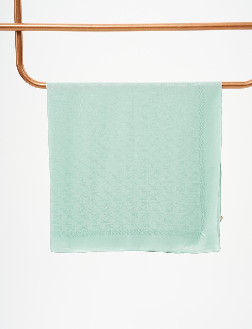 Logo Woven Scarf Mint
