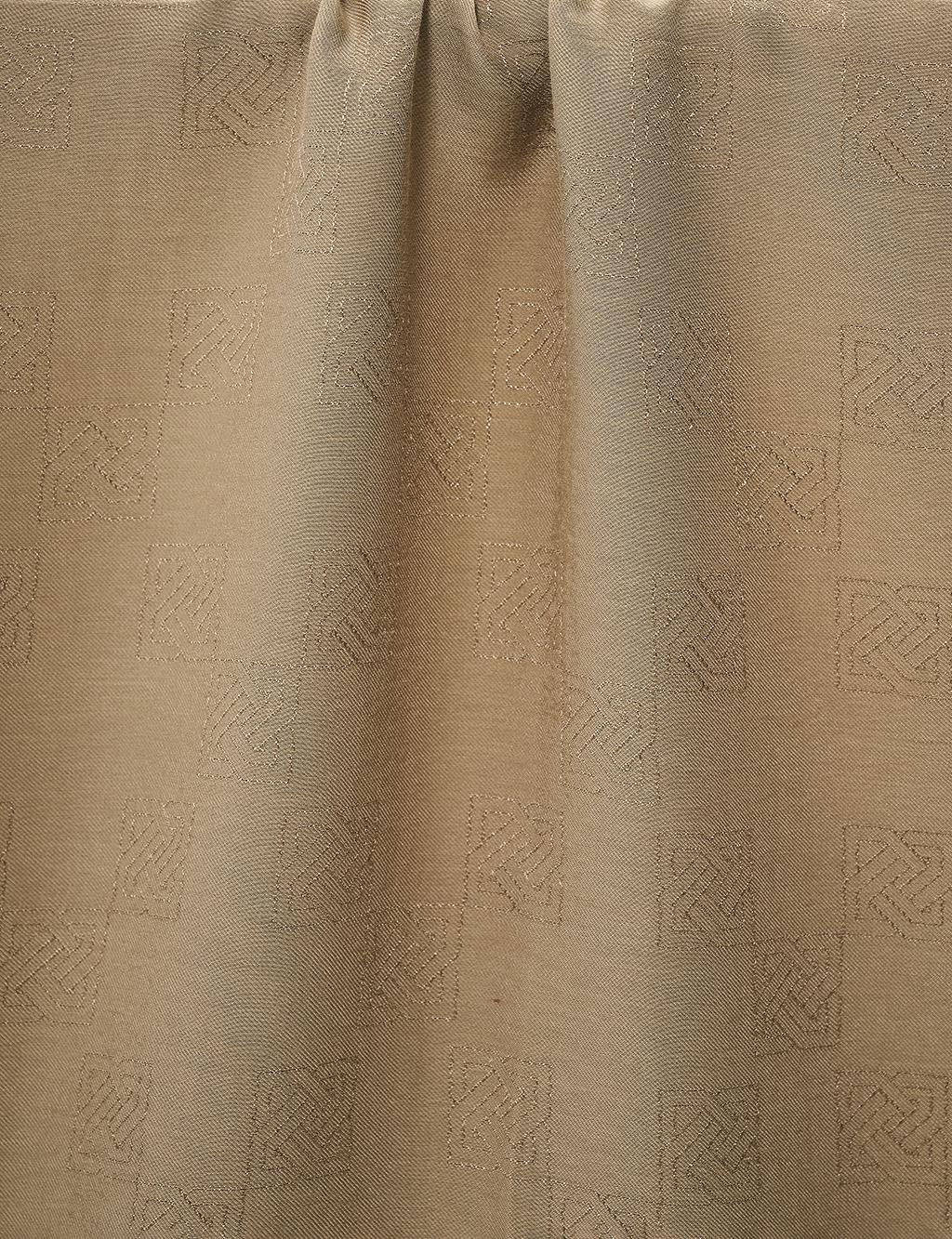 Desenli Dokuma Eşarp Haki 