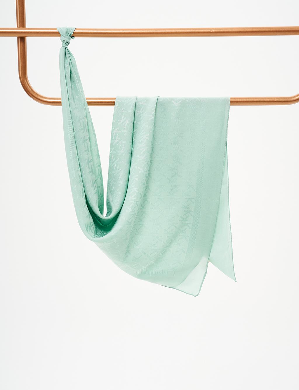 Logo Woven Scarf Mint