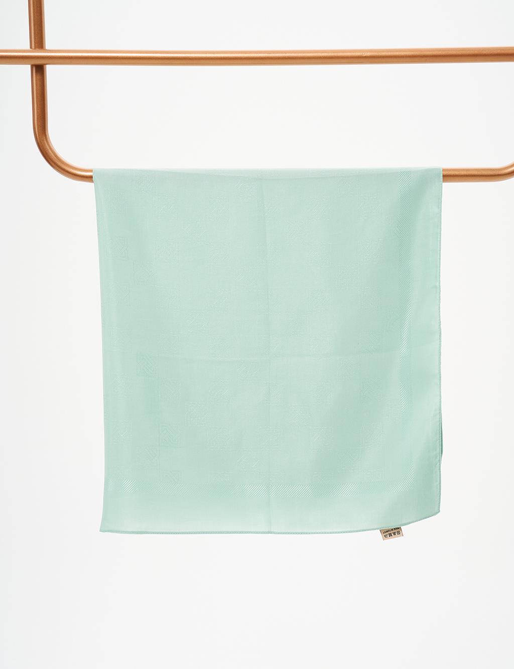Patterned Woven Scarf Mint