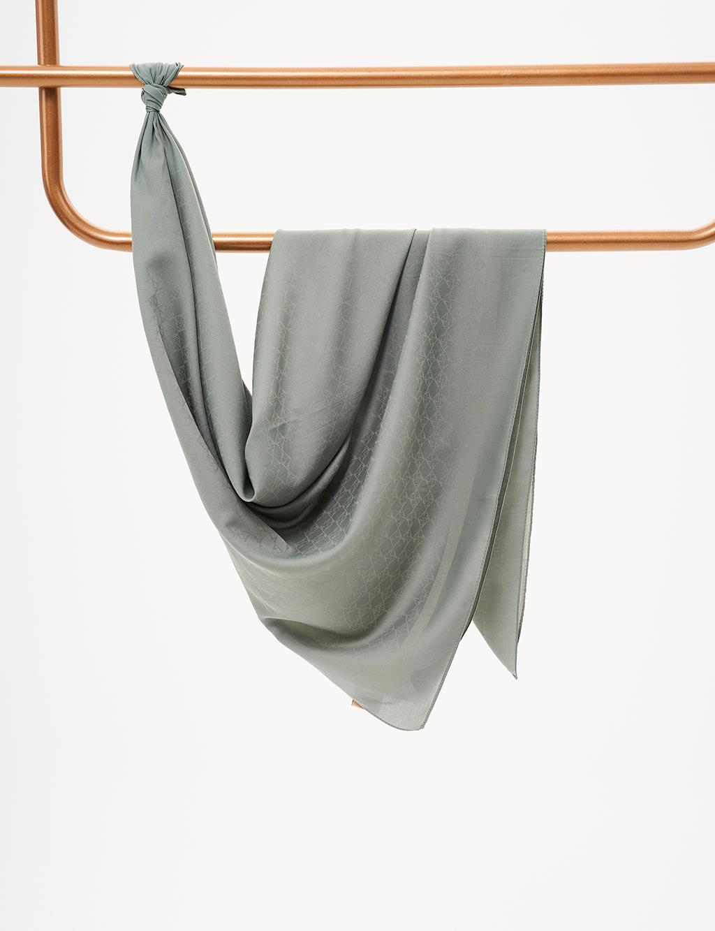 Cotton Monogram Scarf Mint