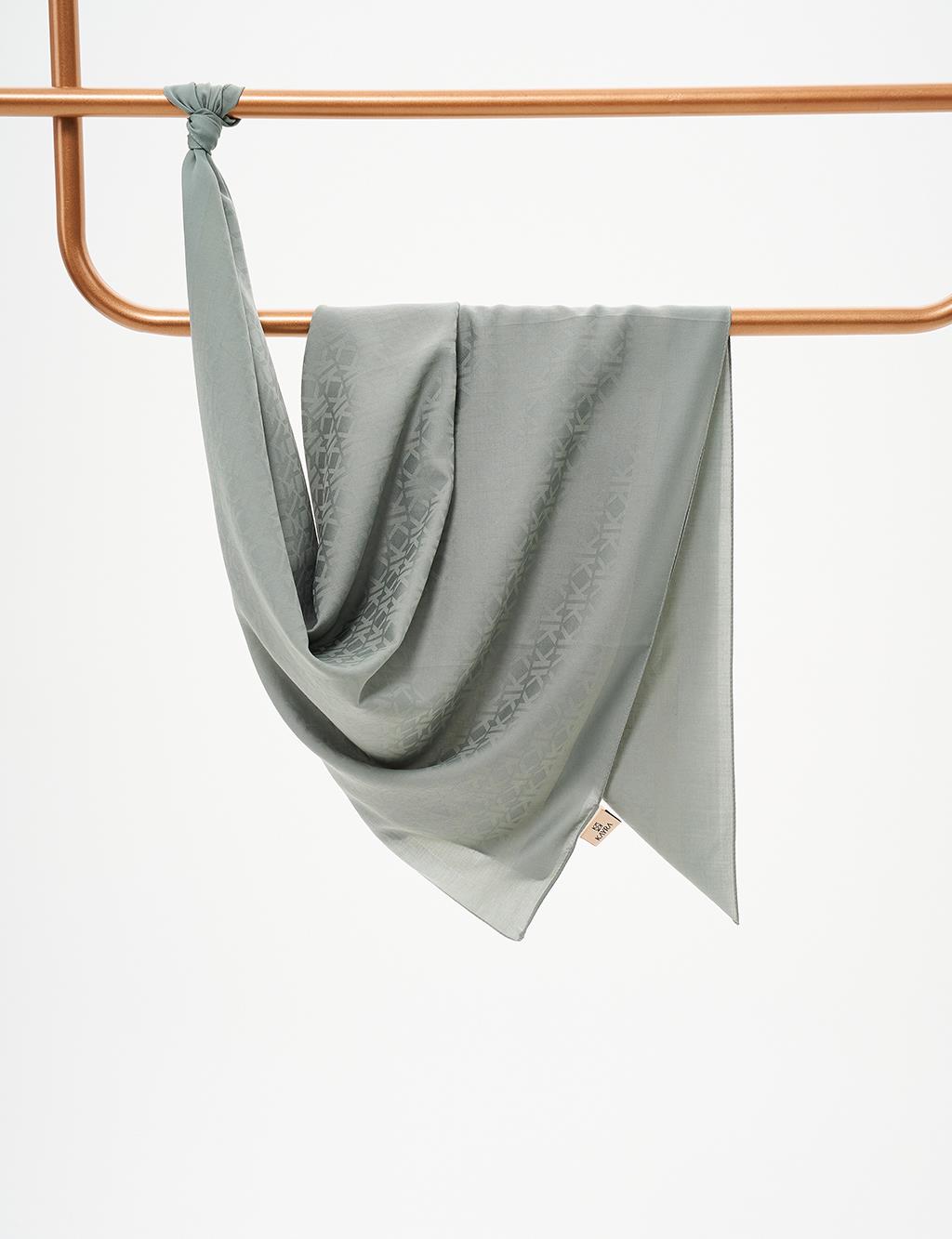 Cotton K Logo Scarf Mint