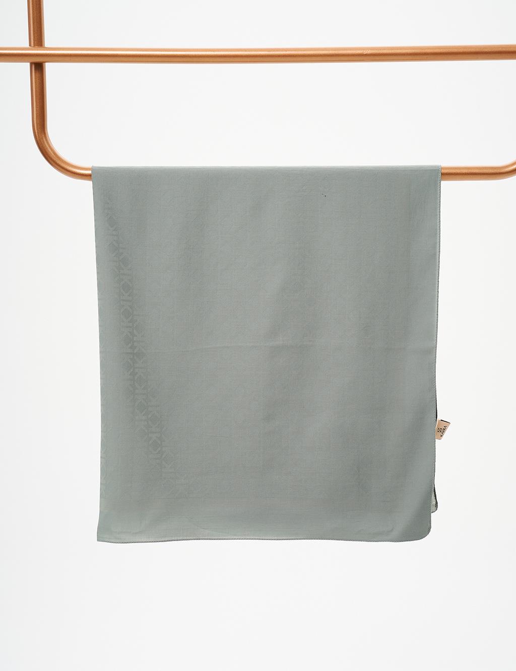 Cotton K Logo Scarf Mint
