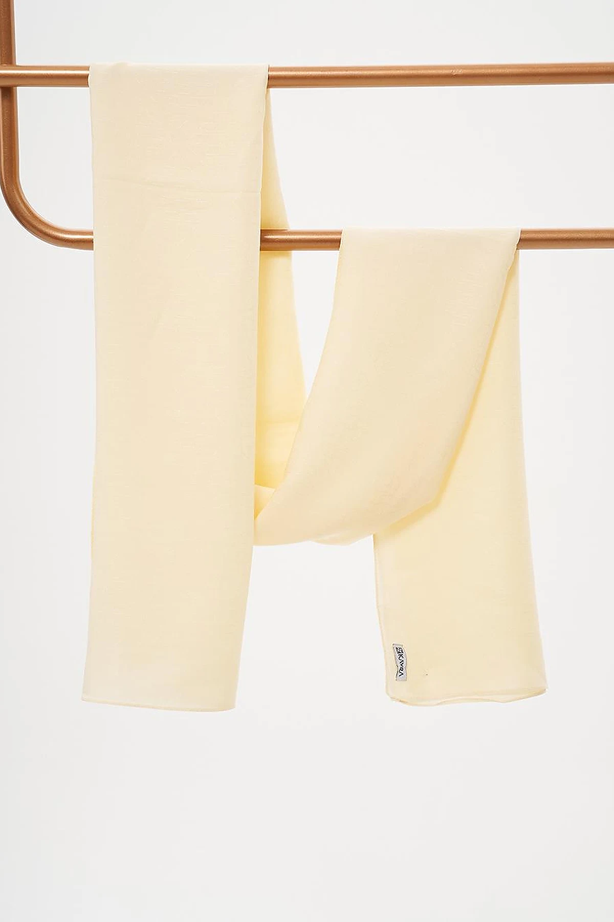 Geometric Patterned Lyocell Scarf –  Cream
