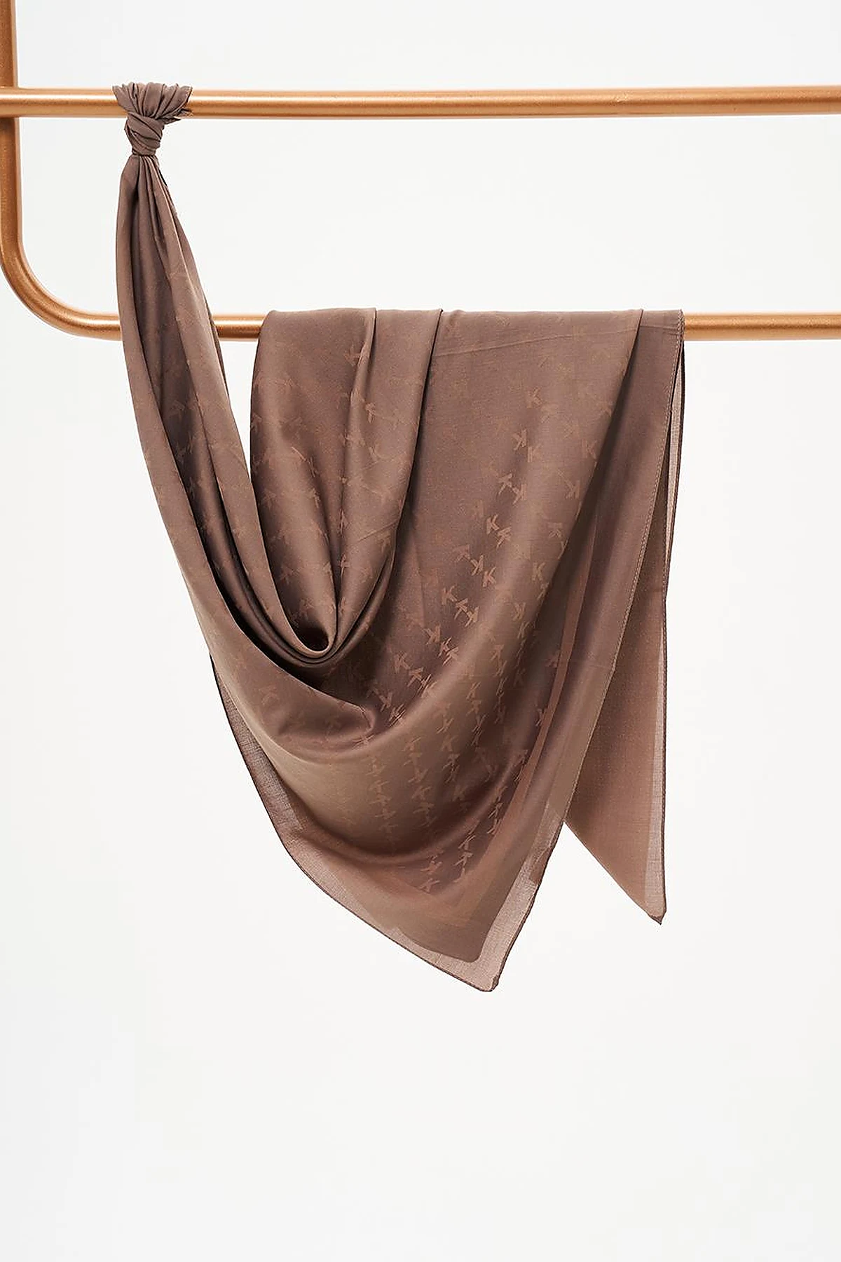 K Logo Woven Scarf Brown