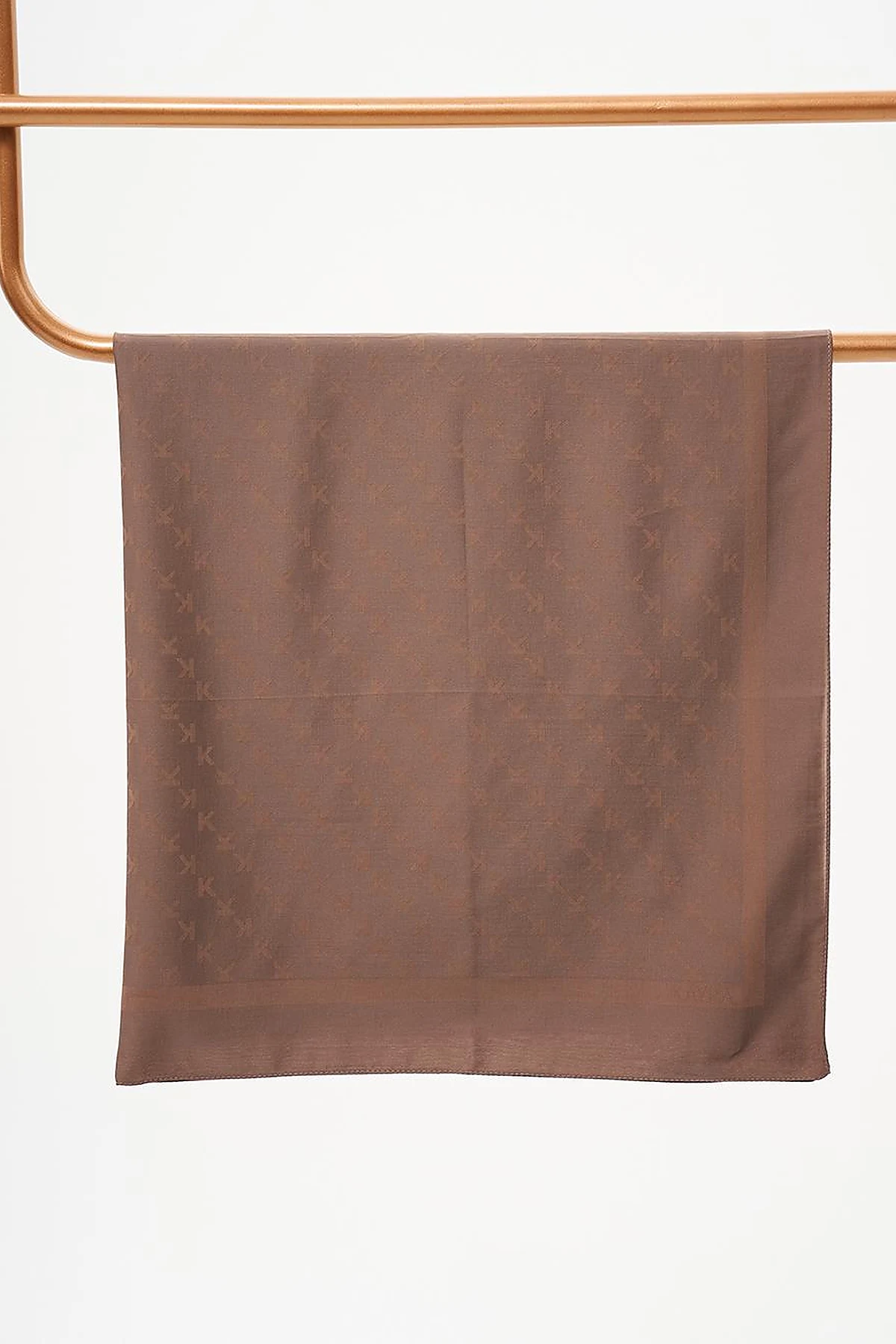 K Logo Woven Scarf Brown
