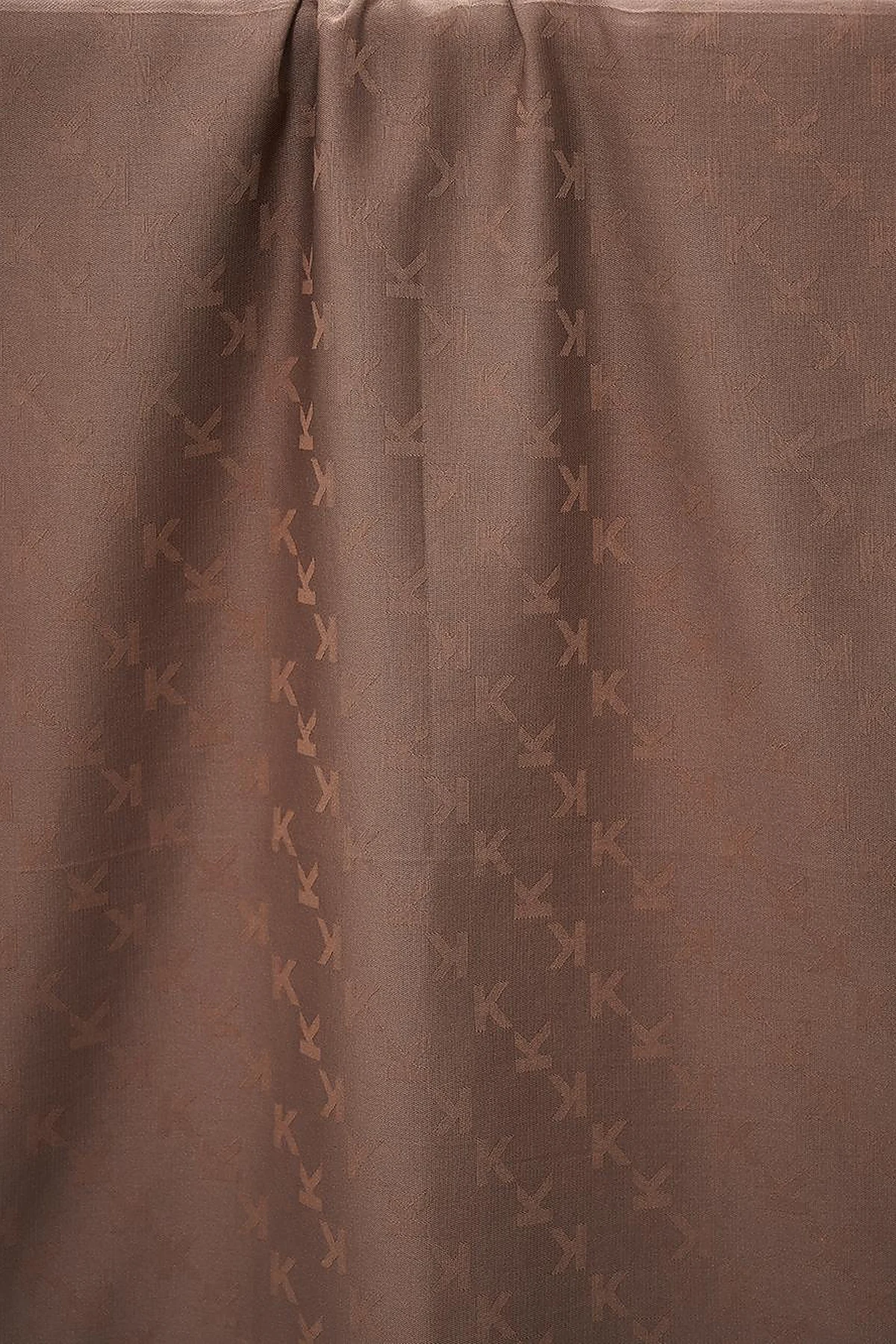 K Logo Woven Scarf Brown