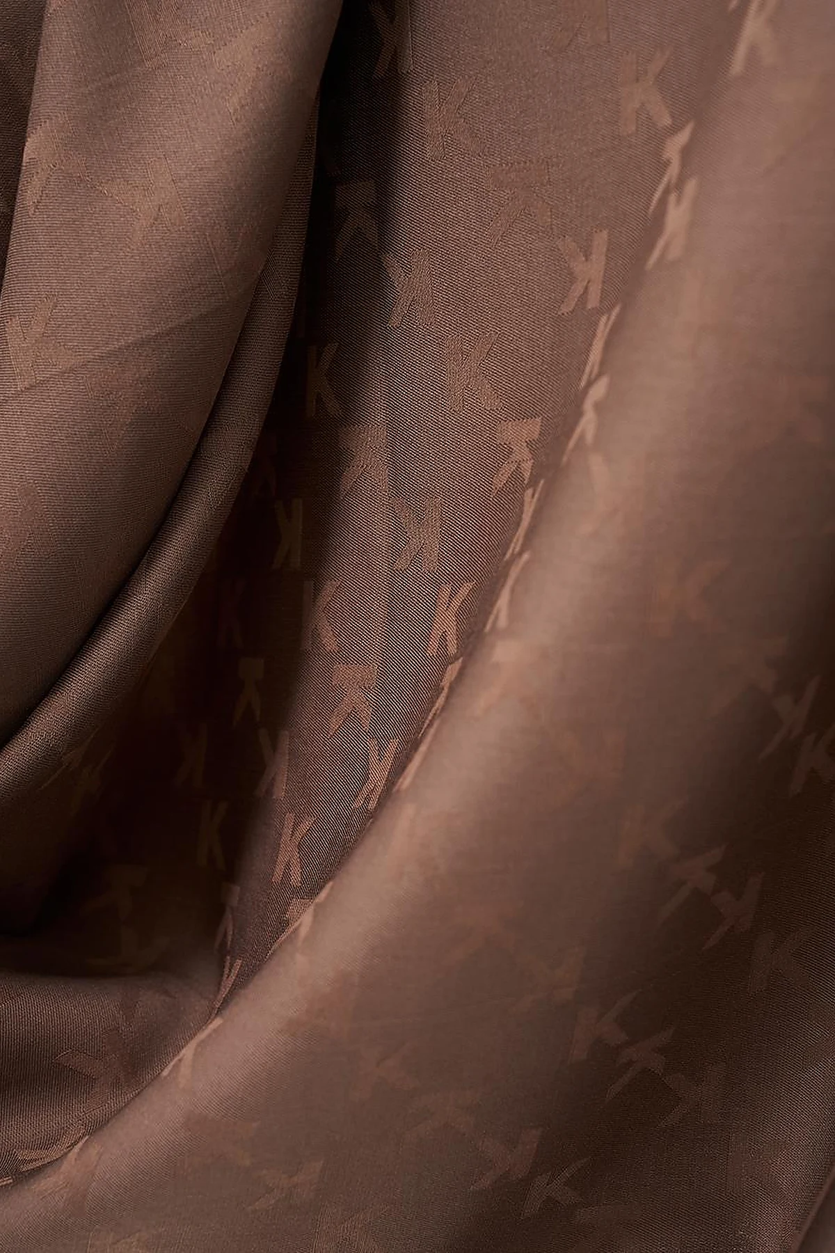 K Logo Woven Scarf Brown