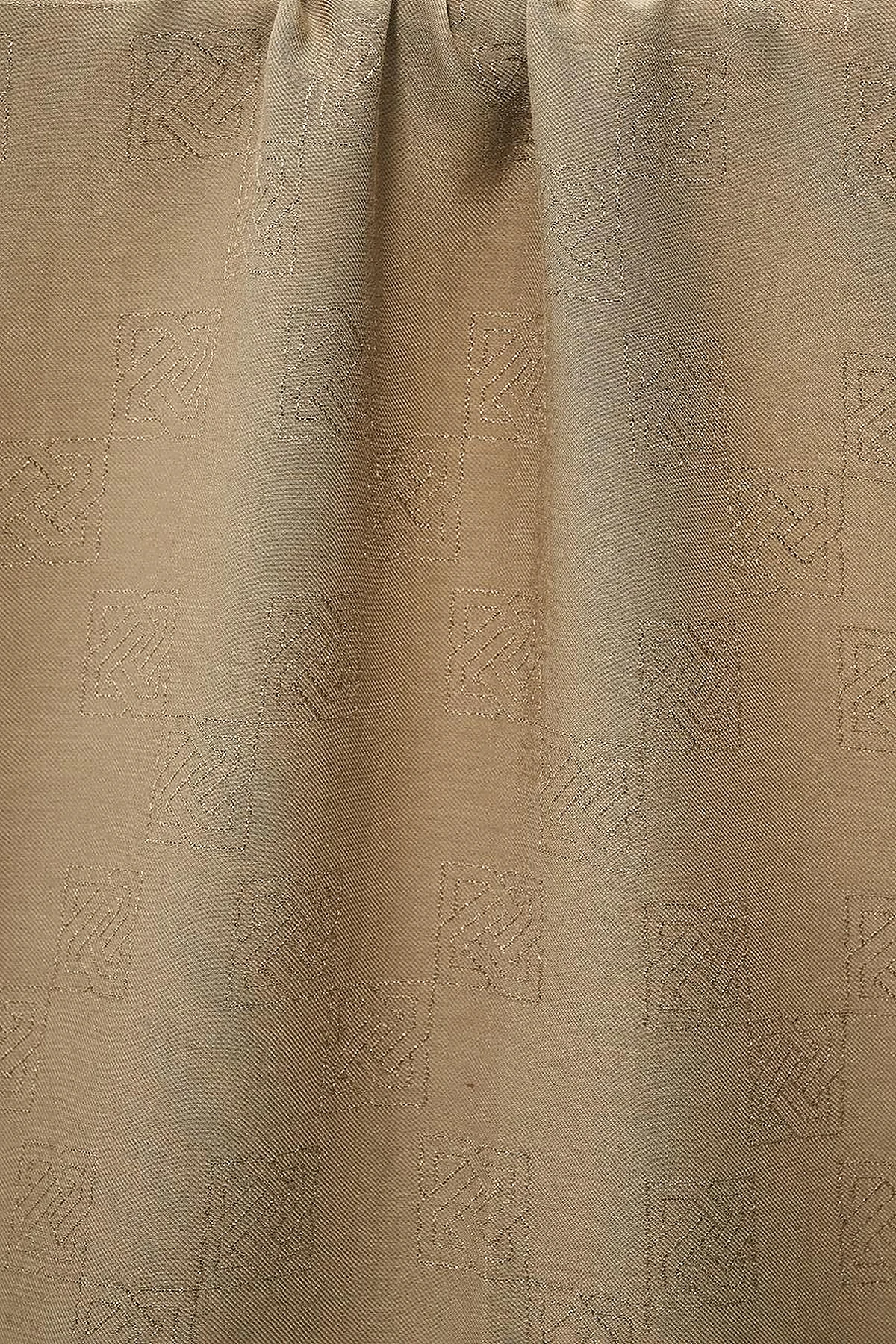 Patterned Woven Scarf Khaki
