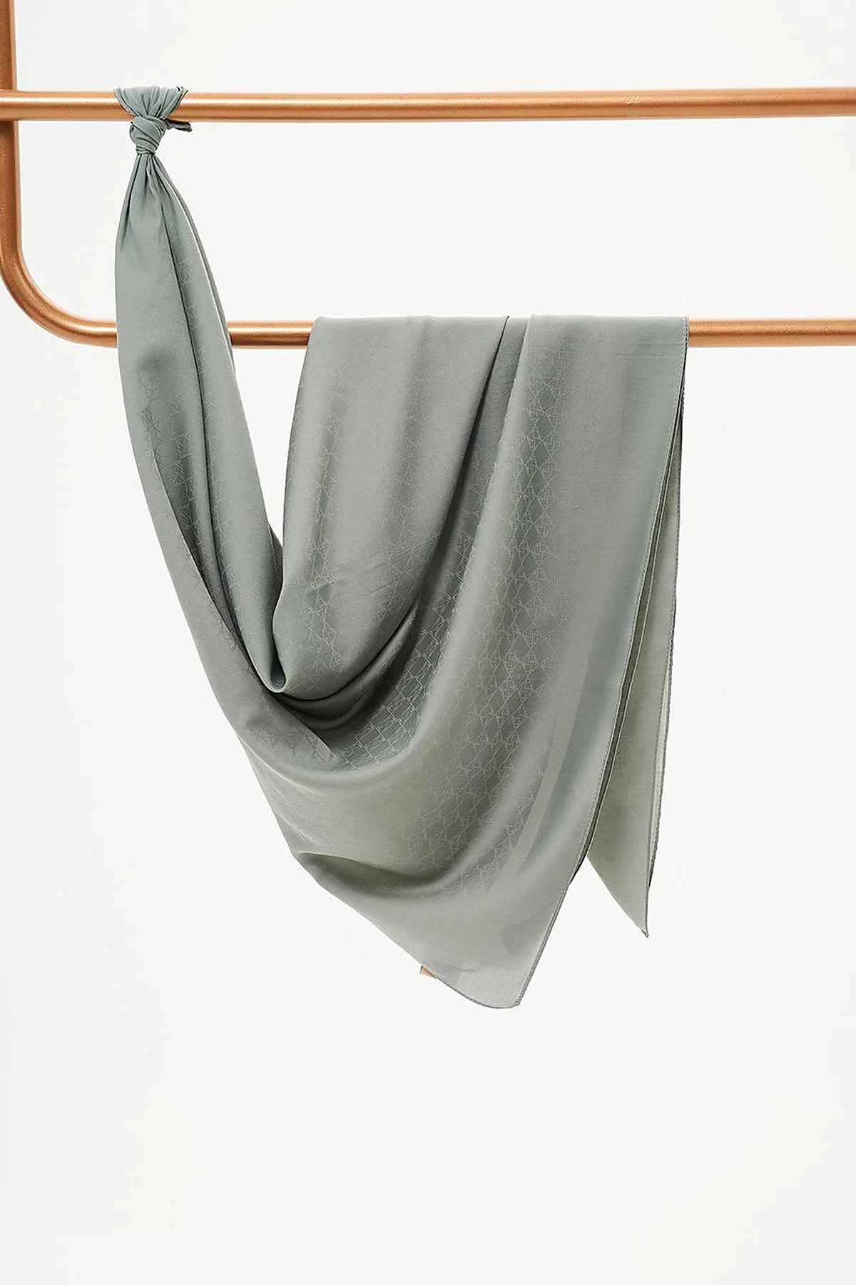 Cotton Monogram Scarf Mint