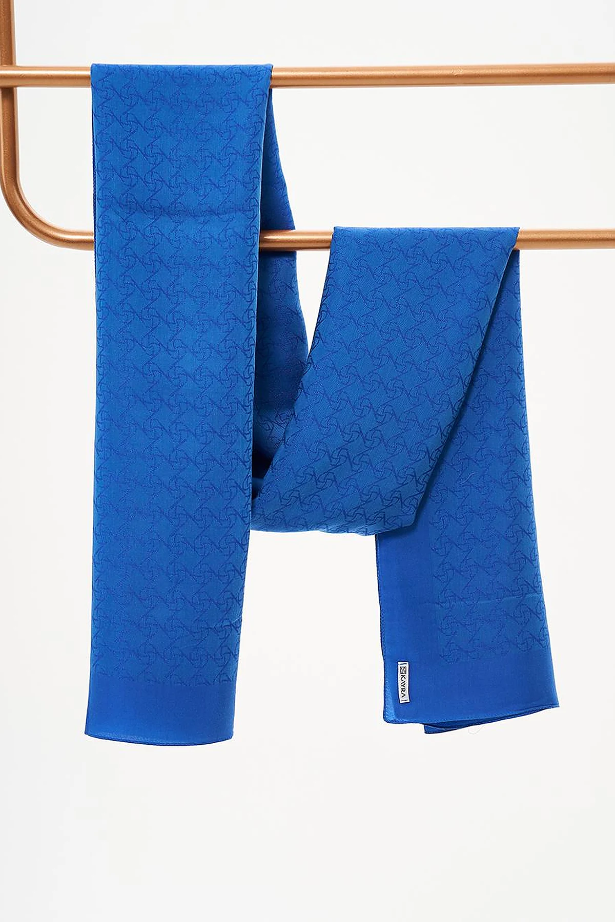 Cotton Blend Natural Shawl Indigo