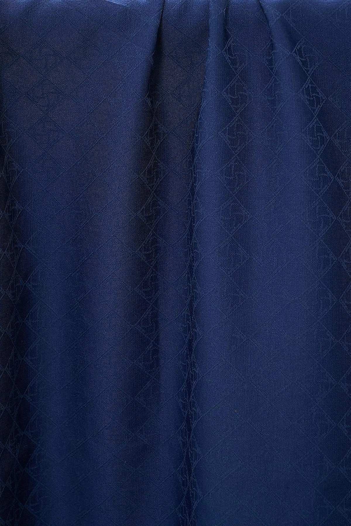 Cotton Monogram Scarf Navy Blue
