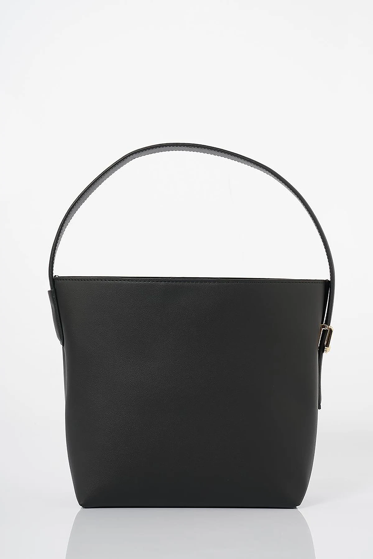 Bag with Metal Buckle Detail - Black