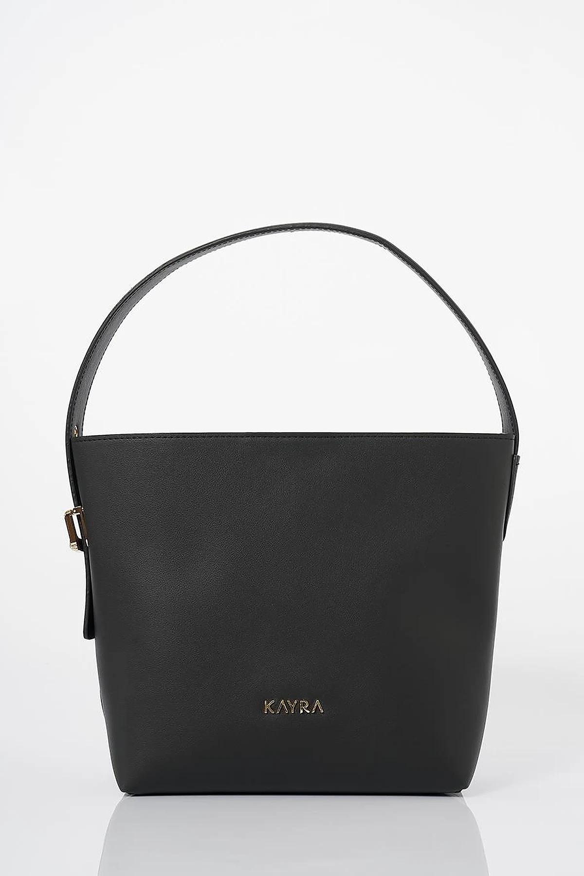 Bag with Metal Buckle Detail - Black