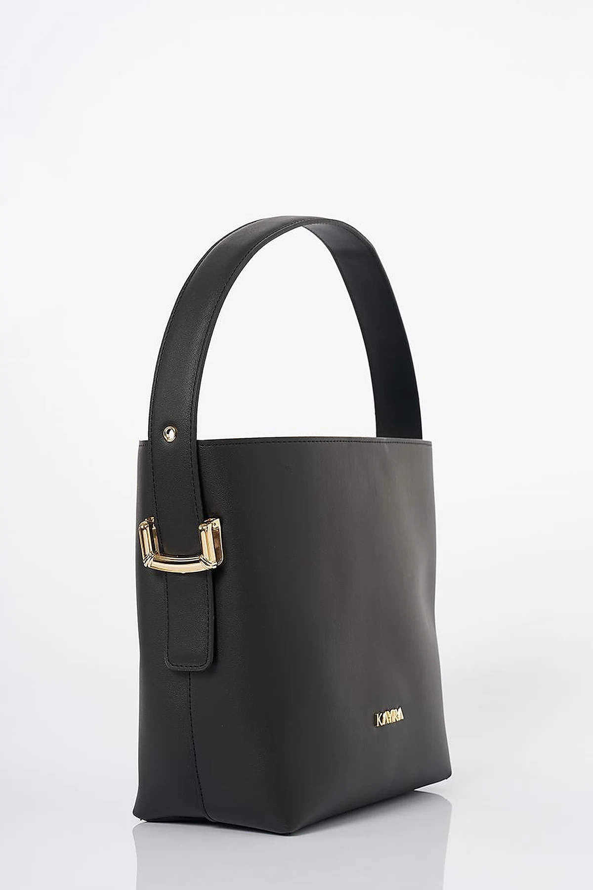 Bag with Metal Buckle Detail - Black