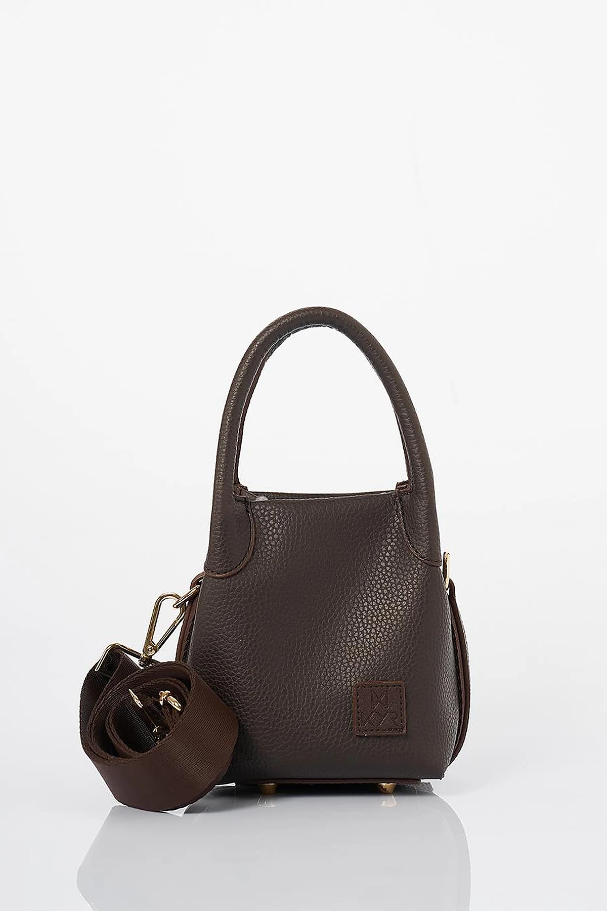 Puppy Faux Leather Shoulder Bag Bitter Coffee