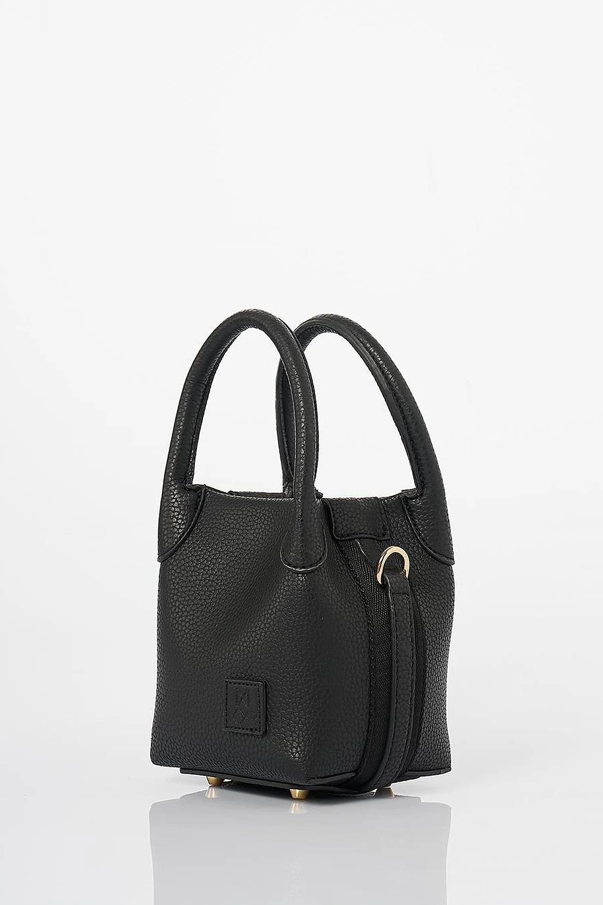 Puppy Faux Leather Shoulder Bag Black