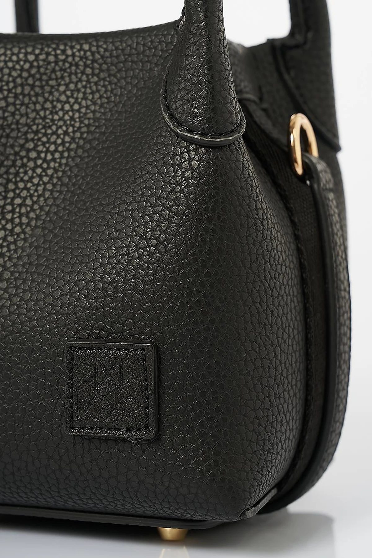 Puppy Faux Leather Shoulder Bag Black