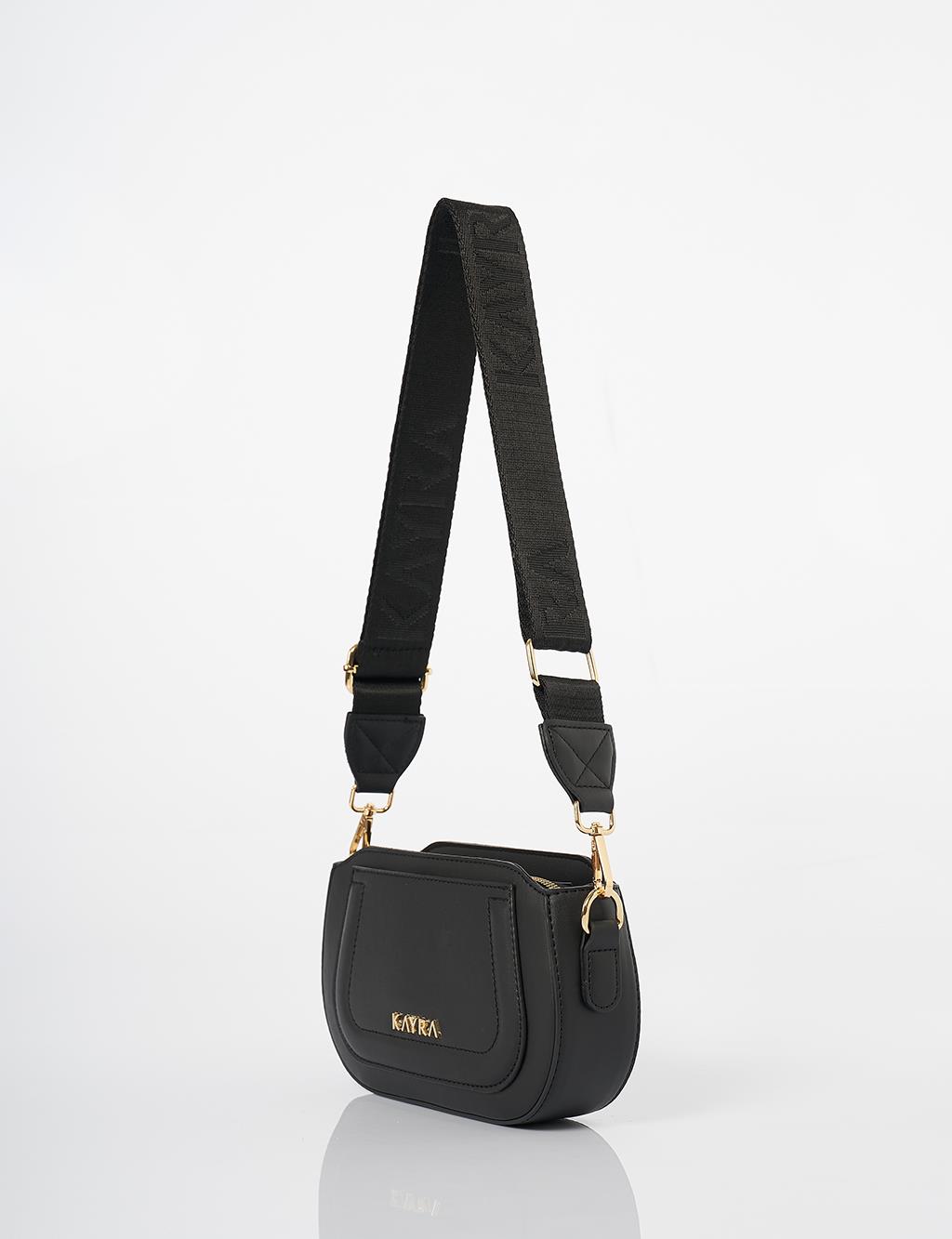 Oval Form Shoulder Bag Black