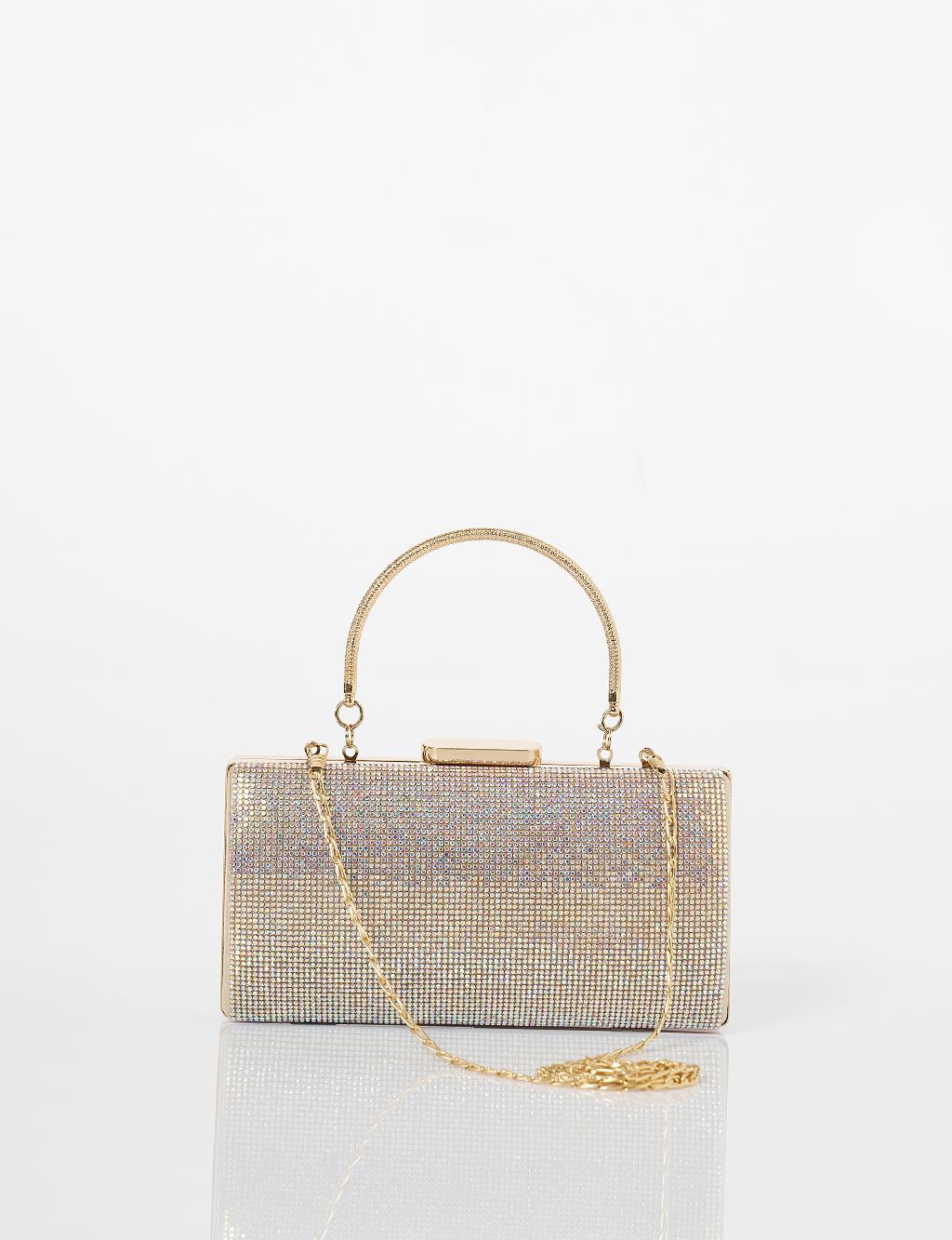 Handle Handled Evening Bag Gold