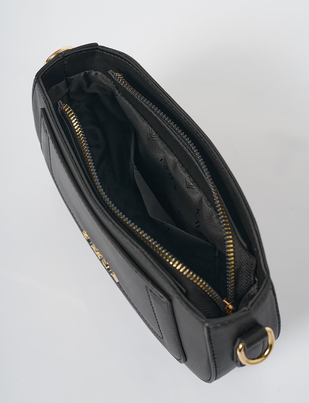 Oval Form Shoulder Bag Black