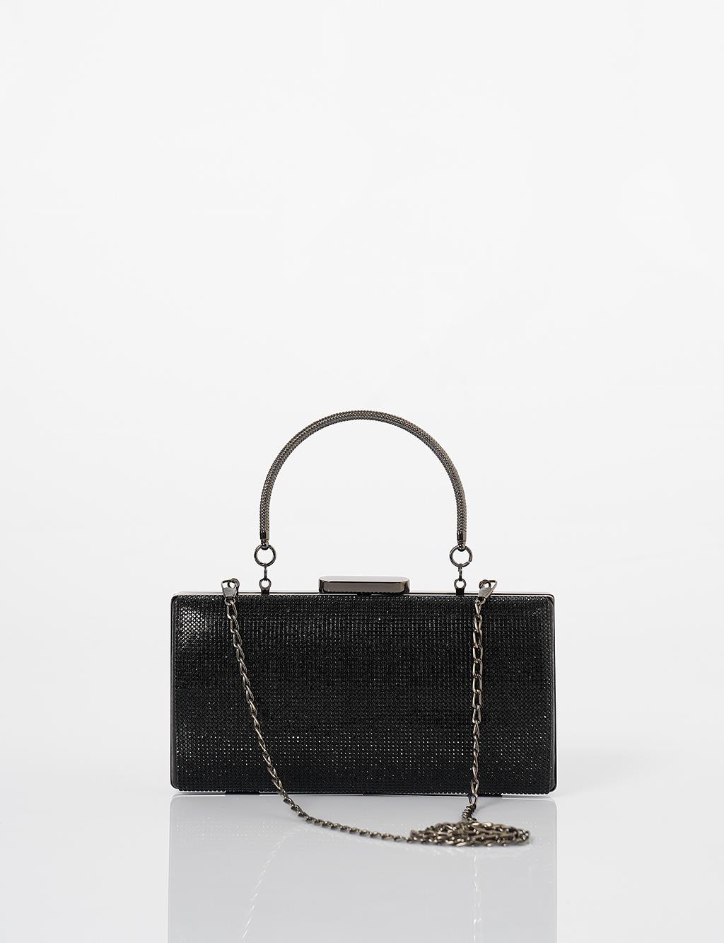 Handle Handled Evening Bag Black