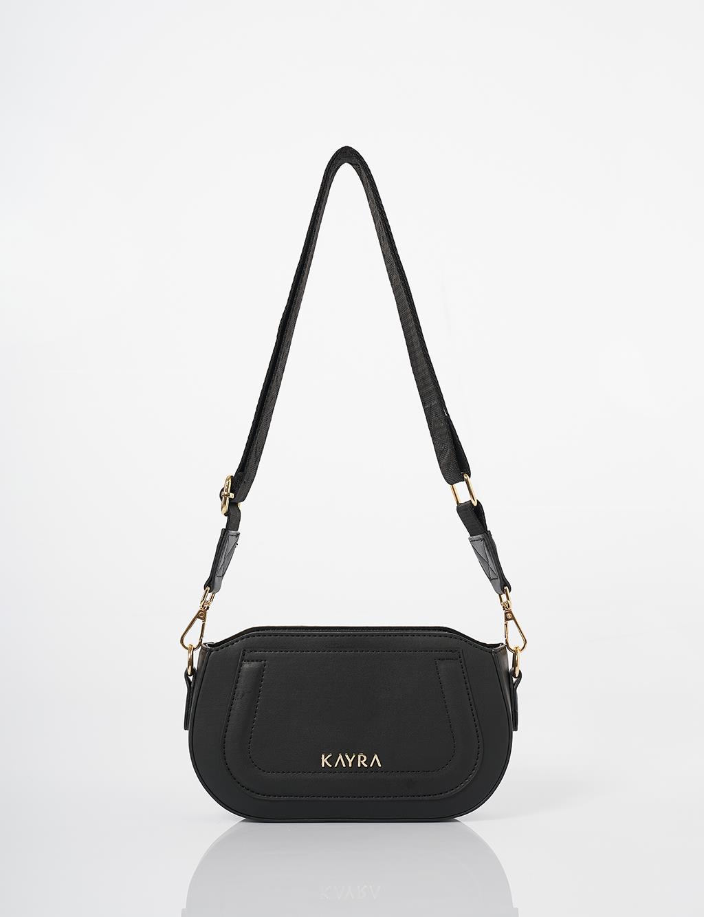 Oval Form Shoulder Bag Black