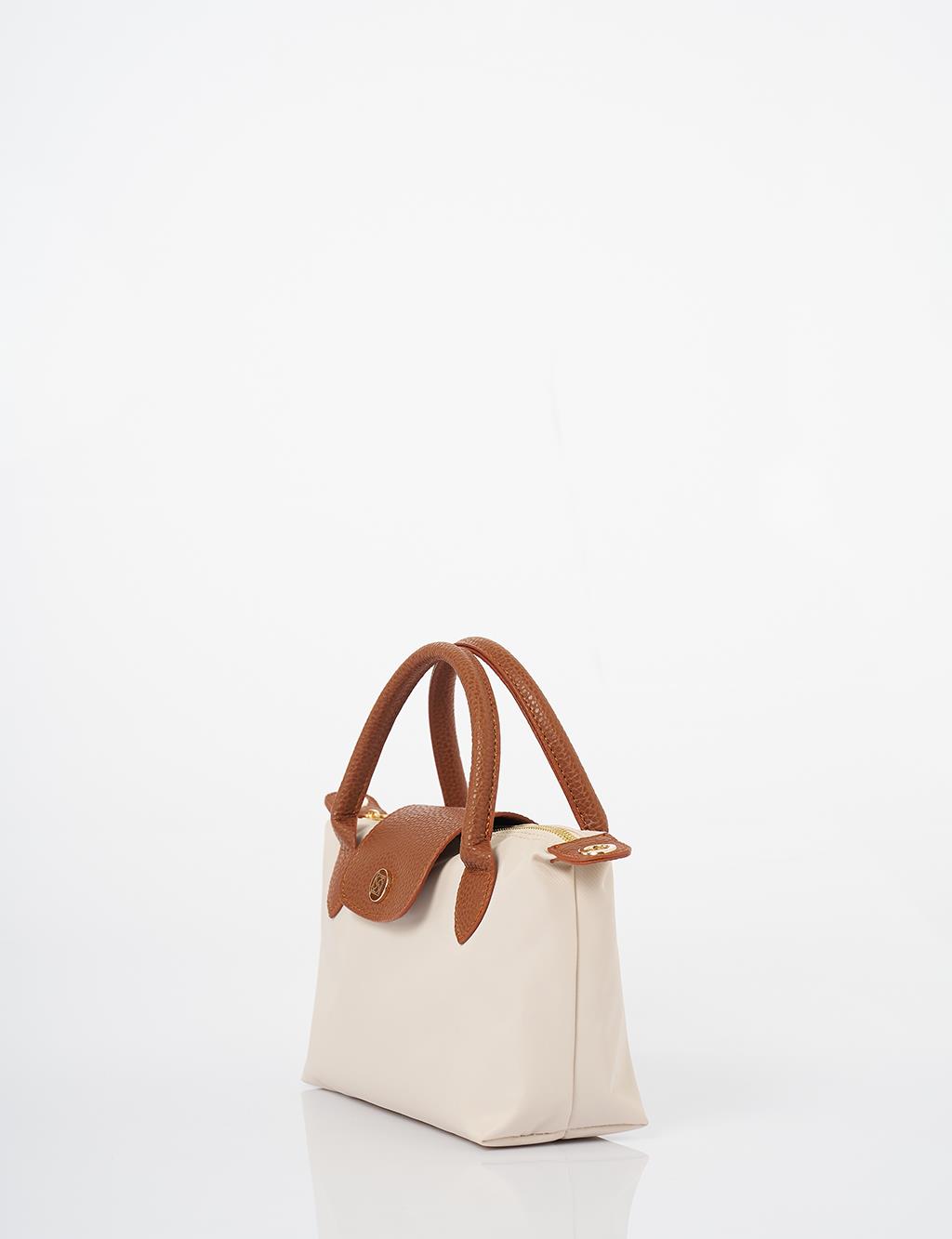 Large Fabric Shopper Bag Cream