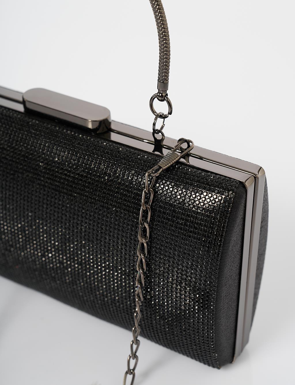 Handle Handled Evening Bag Black