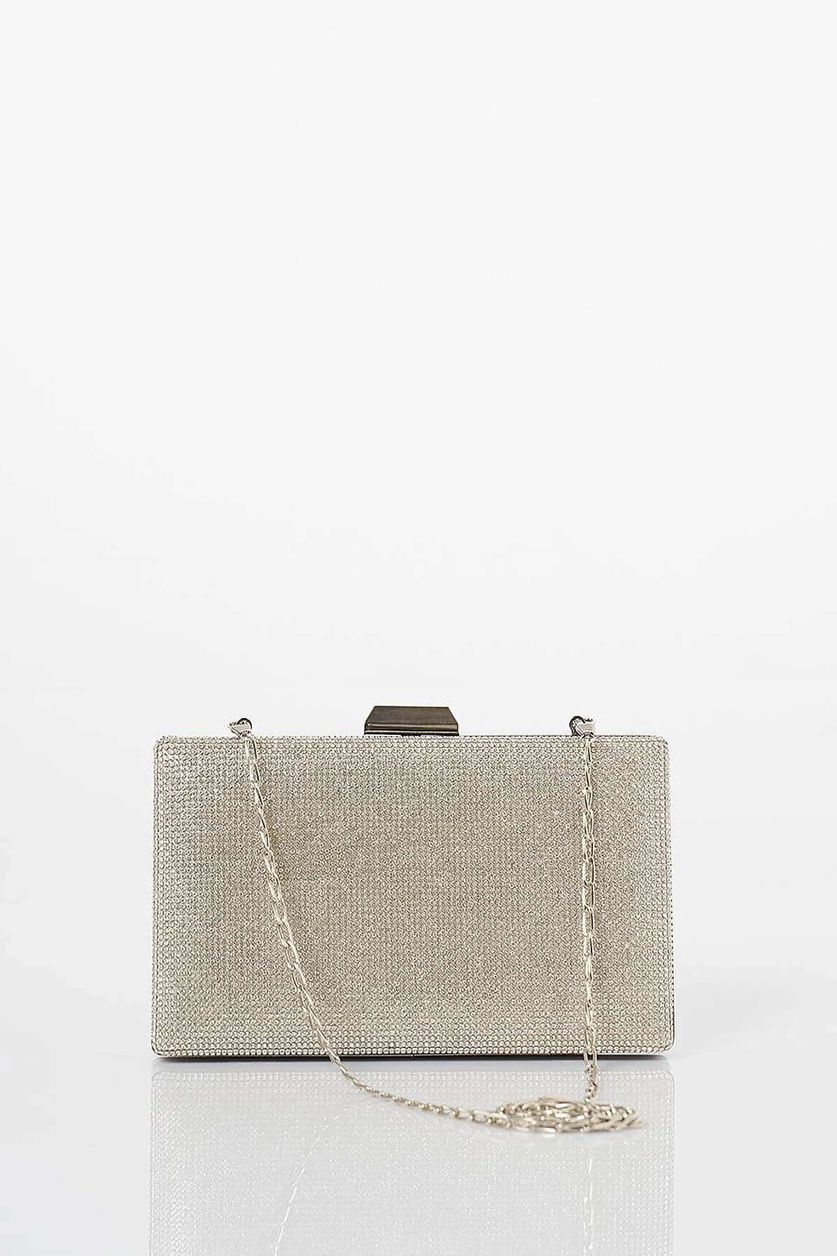 Double-Sided Clutch Bag in Silver