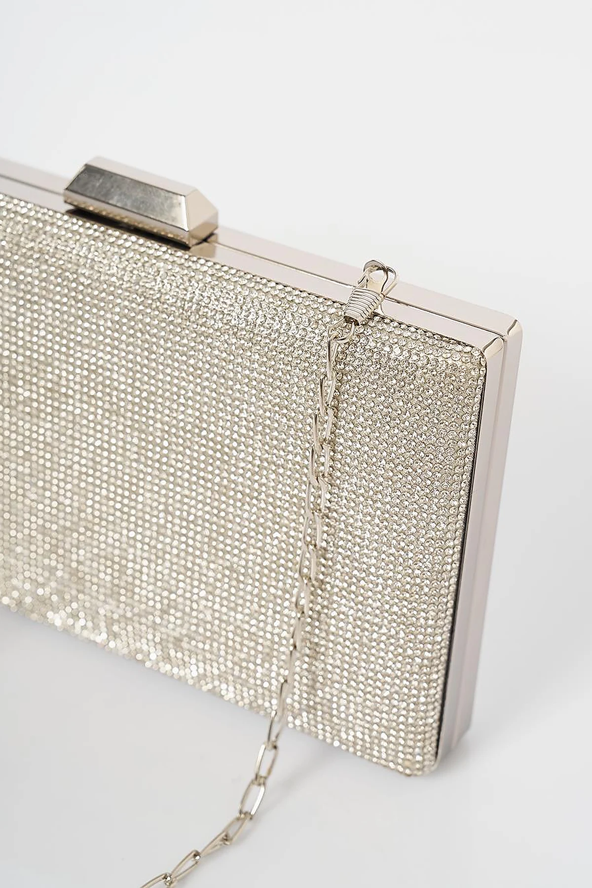 Double-Sided Clutch Bag in Silver