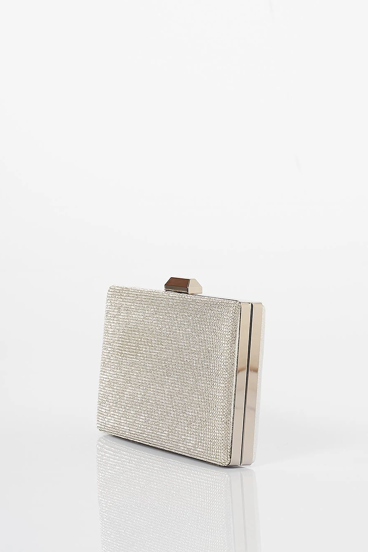 Double-Sided Clutch Bag in Silver