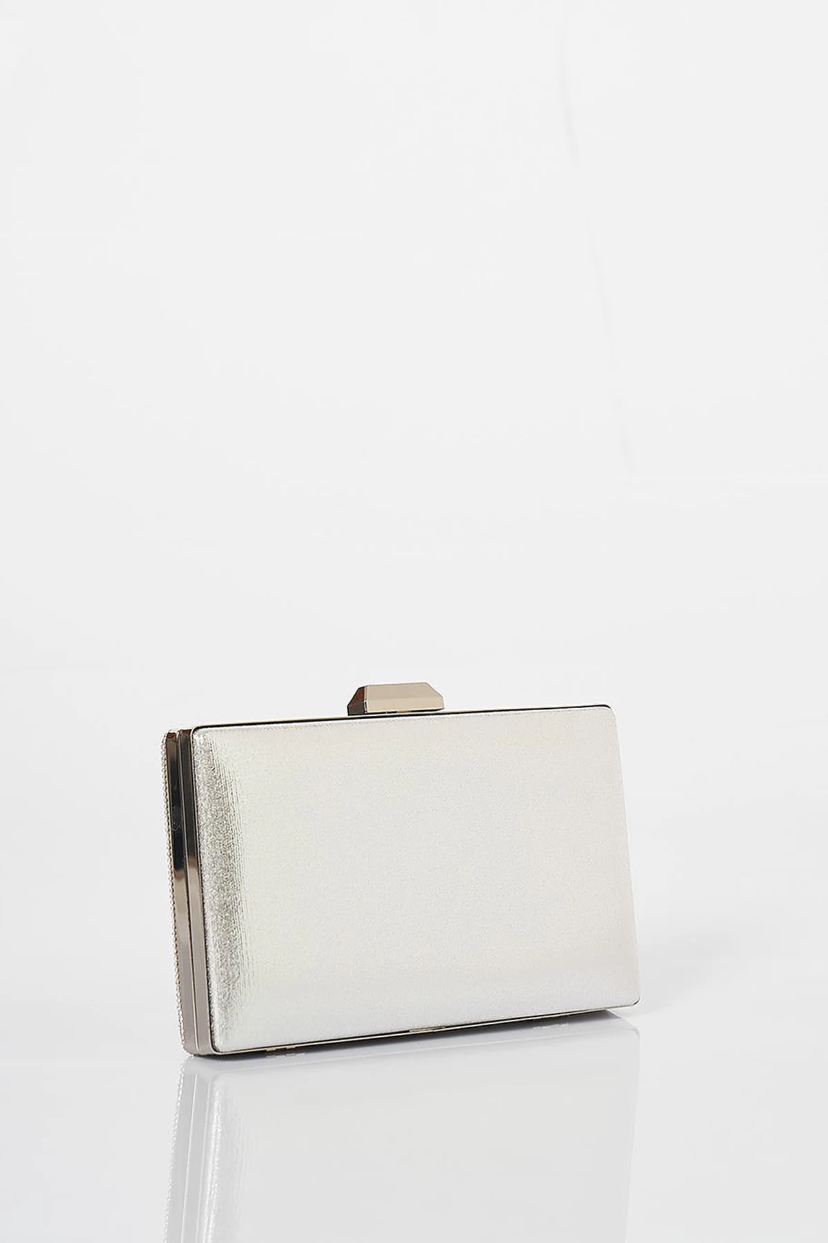 Double-Sided Clutch Bag in Silver